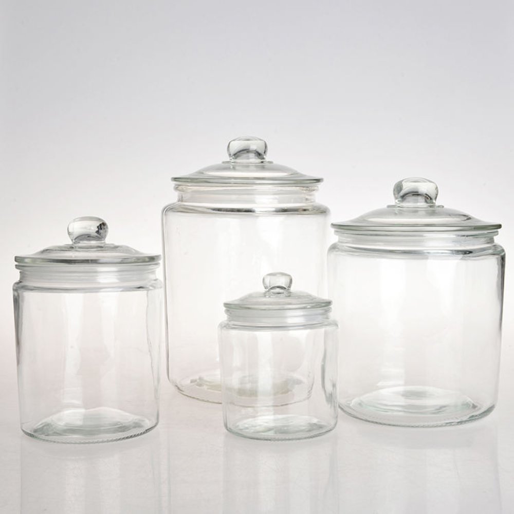 Glass Cookie Jar with Airtight Lid - Clear Glass Storage Canister for Kitchen Counter, Cookies & Candy - Image 3