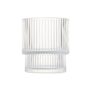 Retro Stackable Glass Cups - Vintage Style Nesting Tumblers for Kitchen, Bar & Everyday Use