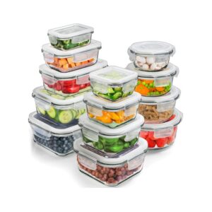 airtight glass food container, leakproof, heat resistant