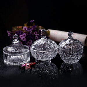 Elegant Glass Candy Jar